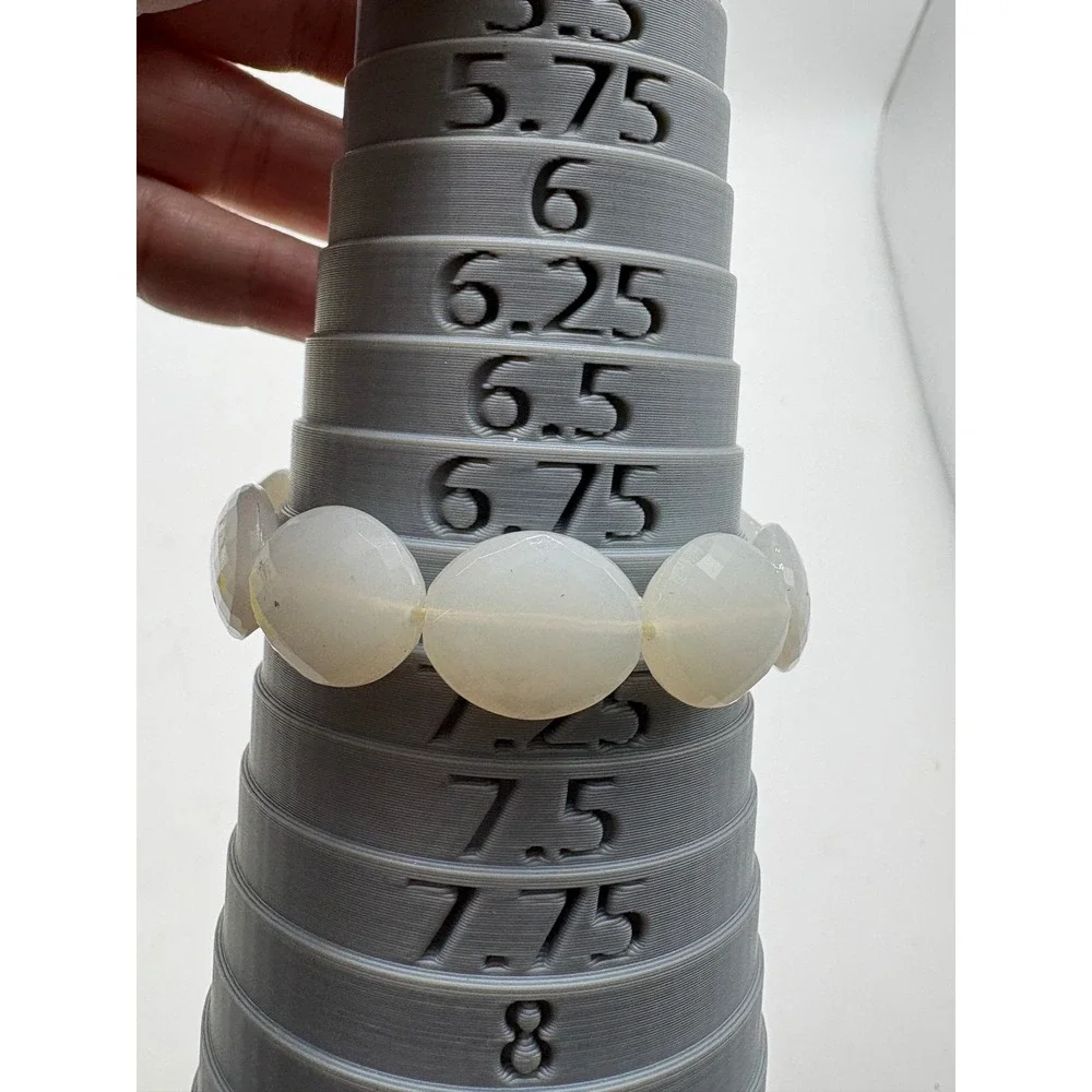 Yellow and White Beaded Stretch Bracelet Stack Set 4pc Shell Stone‎ Glass Boho